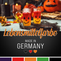 Belissia Lebensmittelfarbe Set Halloween 5x10ml extrem hoch konzentriert. flüssig zum Färben von Getränken. Teig. Toppings uvm