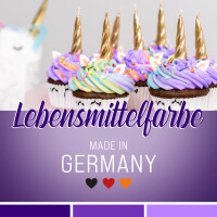 Belissia Lebensmittelfarbe Violett 10ml extrem hoch konzentriert. flüssig zum Färben von Getränken. Teig. Toppings und allen anderen Lebensmitteln