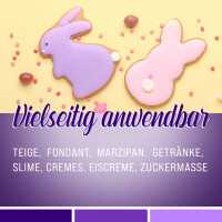 Belissia Lebensmittelfarbe Violett 10ml extrem hoch konzentriert. flüssig zum Färben von Getränken. Teig. Toppings und allen anderen Lebensmitteln