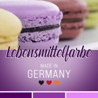 Belissia Lebensmittelfarbe Lila 10ml extrem hoch konzentriert. flüssig zum Färben von Getränken. Teig. Toppings und allen anderen Lebensmitteln