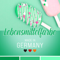 Belissia Lebensmittelfarbe Smaragdgrün 10ml extrem hoch konzentriert. flüssig zum Färben von Getränken. Teig. Toppings uvm.