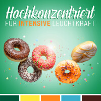 Belissia Lebensmittelfarbe Set Dino 5x10ml extrem hoch konzentriert. flüssig zum Färben von Getränken. Teig. Toppings und allen anderen Lebensmitteln