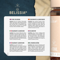 Belissia Lebensmittelfarbe Set Dino 5x10ml extrem hoch konzentriert. flüssig zum Färben von Getränken. Teig. Toppings und allen anderen Lebensmitteln