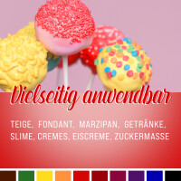 Belissia Lebensmittelfarbe Set 10 Farben 10ml extrem hoch konzentriert. flüssig zum Färben von Getränken. Teig. Toppings uvm.