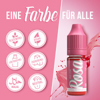 Belissia Lebensmittelfarbe Rosa 10ml extrem hoch konzentriert. flüssig zum Färben von Getränken. Teig. Toppings und allen anderen Lebensmitteln