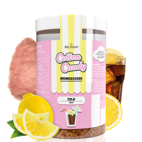 Belissia Aroma Zucker mit Geschmack. Intensiver Aromazucker für jede Zuckerwattemaschine. Geeignet für Dessert, Popcorn, Kratzeis, Slush, Cocktails uvm.